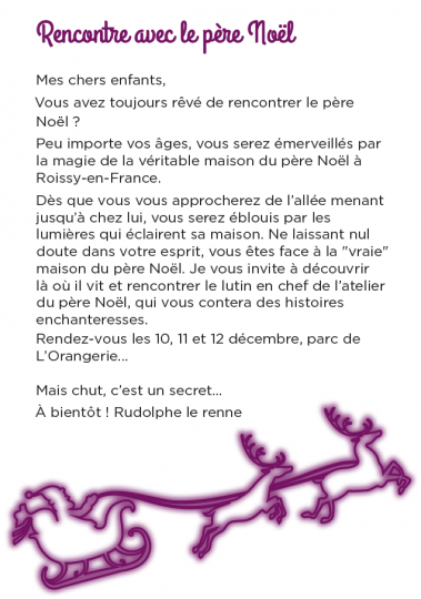 Lettre de Rudolphe le renne