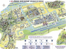 Plan touristique de Roissy-en-France et l’aéroport Paris CDG