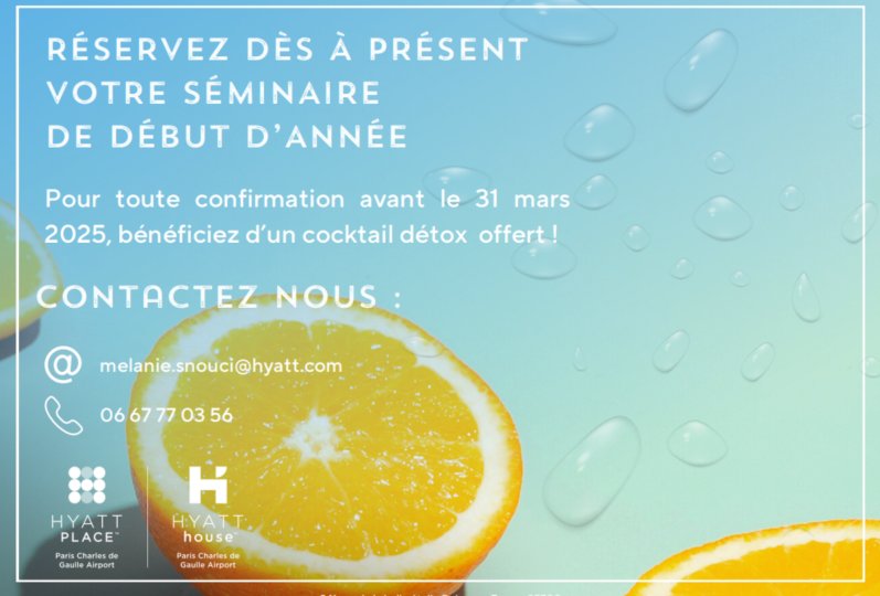Démarrez l'année sous le signe du renouveau à l'Hyatt Place Paris Charles de Gaulle Airport. événements SEMINAIRE ROISSY HOTEL