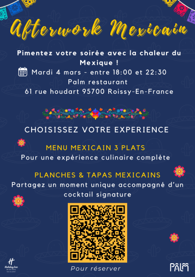 Pimentez votre soirée avec la chaleur du Mexique au Holiday Inn Paris CDG Airport !