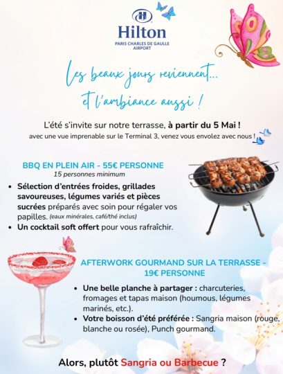 Hilton : BBQ et apéros sur la terrasse