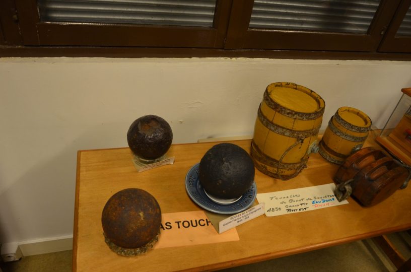 boulets de canon de tailles différentes