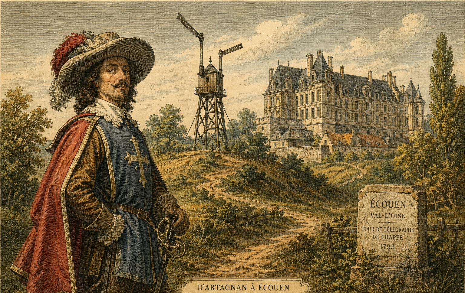 RDV historiques à Écouen : D&rsquo;Artagnan et le télégraphe Chappe