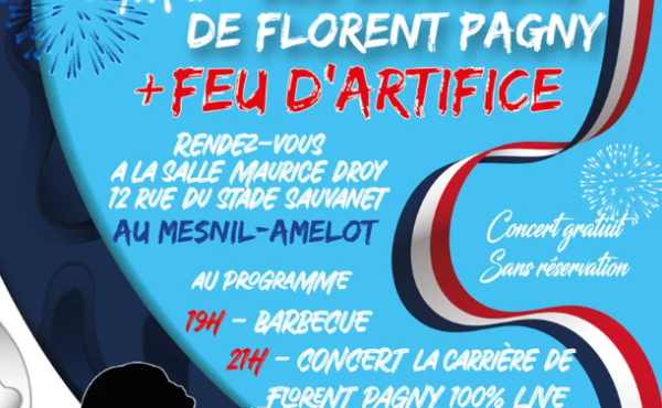 Concert les chansons de Florent Pagny & Feu d&rsquo;artifice_Le Mesnil-Amelot